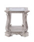 Фото #3 товара Northville End Table in Antique Silver & Clear Glass