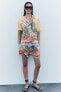 ZW COLLECTION PRINTED BERMUDA SHORTS