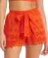 ფოტო #1 პროდუქტის Women's Cotton Front-Tie Cover-Up Shorts