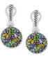 ფოტო #1 პროდუქტის EFFY® Multi-Gemstone Cluster Drop Earrings (3-7/8 ct. t.w.) in Sterling Silver