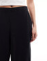 Vero Moda high waisted wide leg trousers in black