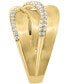 ფოტო #2 პროდუქტის EFFY® Diamond Crossover Statement Ring (1/2 ct. t.w.) in 14k Gold