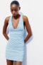 Фото #2 товара Короткое платье из полупрозрачной ткани с принтом ZARA