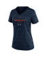 Women's Navy Houston Astros City Connect Velocity Practice Performance V-Neck T-shirt