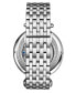 ფოტო #2 პროდუქტის Men's Automatic Silver-Tone Stainless Steel Link Bracelet Watch 46mm