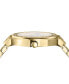 ფოტო #2 პროდუქტის Women's Vittoria Three Hand Gold-Tone Stainless Steel Watch 38mm