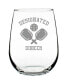 Designated Dinker Pickle Ball Gifts Stem Less Wine Glass, 17 oz