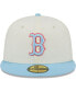 Men's White and Light Blue Boston Red Sox Spring Color Two-Tone 59FIFTY Fitted Hat