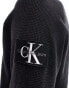 Calvin Klein Jeans washed badge sweater in washed black