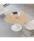 Фото #3 товара 42" Modern Round Dining Table With Printed Oak Color Grain Tabletop