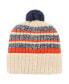 Фото #2 товара Men's Cream Denver Broncos Tavern Cuffed Knit Hat with Pom