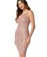 Juniors' Sequined Lace V-Neck Bodycon Dress