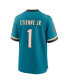 Фото #5 товара Men's Travis Etienne Jr Teal Jacksonville Jaguars Prowler Throwback Player Game Jersey