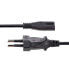 Фото #5 товара StarTech.com 3m (10ft) Laptop Power Cord - EU Plug to C7 - 2.5A 250V - 18AWG - Laptop Replacement Cord - Printer Power Cable - Laptop Charger Cord - Laptop Power Brick Cord - Black - 3 m - CEE7/16 - C7 coupler - H03VVH2-F - 250 V - 2.5 A