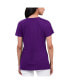 Women's Purple Alex Bowman Key Move V-Neck T-shirt