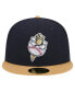 Фото #4 товара Men's Navy Omaha Storm Chasers Theme Night Golden Spikes 59FIFTY Fitted Hat