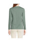 ფოტო #2 პროდუქტის Petite Relaxed Supima Cotton Long Sleeve Crew Neck T-Shirt