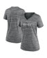 ფოტო #1 პროდუქტის Women's Gray Chicago White Sox City Connect Velocity Practice Performance V-Neck T-shirt