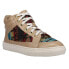 Фото #2 товара BRONX Zoo Nee Southwest High Top Womens Beige, Multi Sneakers Casual Shoes 4400