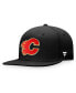 ფოტო #1 პროდუქტის Men's Black Calgary Flames Core Primary Logo Fitted Hat