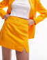 Фото #9 товара Topshop linen blend pelmet skirt in mango
