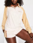 Volcom mioumeow towelling long sleeve jumper co-ord in sand