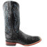 Ferrini Full Quill Ostrich Square Toe Cowboy Mens Black Casual Boots 10193-04