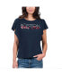 Фото #1 товара Women's Navy Boston Red Sox Crowd Wave T-shirt