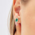 Elegant silver earrings Fancy Life Green FLG14