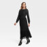 Фото #1 товара Women's Long Sleeve A-Line Maxi Dress - Knox Rose Black L