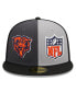 Фото #3 товара Men's Gray, Black Chicago Bears 2023 Sideline 59FIFTY Fitted Hat