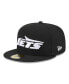 Фото #1 товара Men's Black New York Jets Omaha 59FIFTY Fitted Hat