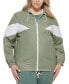 ფოტო #1 პროდუქტის Trendy Plus Size Colorblock Rain Slicker Jacket