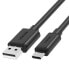 USB A to USB C Cable Unitek C14068BK Black 2 m