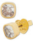 Фото #1 товара Gold-Tone Bubbly Bezel Stud Earrings