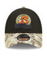 Фото #4 товара Men's Black, Camo Chicago Bears 2022 Salute To Service 9FORTY Snapback Trucker Hat