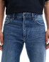 Фото #5 товара Pull&Bear straight vintage jeans in mid blue