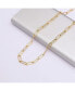 Фото #2 товара Stylish Teens/Young Adults 14k Gold Plated Cable Link Chain Adjustable Necklace