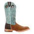 Фото #1 товара Durango Prca Collection Roughout Embroidered Square Toe Cowboy Mens Blue, Brown