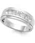 Фото #1 товара Men's Five-Stone Diamond Ring in 10k White Gold (1 ct. t.w.)