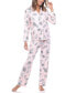 Women's Long Sleeve Floral Pajama Set, 2-Piece