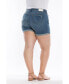 Womens Denim Rolled Shorts Kinslee, 22 - фото #3