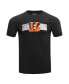 Men's Black Cincinnati Bengals Retro Striper T-Shirt