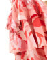 Pretty Lavish tiered ruffle midaxi dress in pink floral