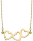 Фото #2 товара Sarah Chloe triple Heart Pendant Necklace, 16" + 2" extender