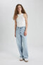 Фото #3 товара Джинсы defacto Afra X Baggy High Waist Wide Leg Long Jeans C4110ax24sp