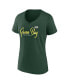 Фото #3 товара Women's Green Green Bay Packers Shine Time V-Neck T-shirt