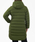 Фото #2 товара Women's Plus Size Hooded Faux-Leather-Trim Puffer Coat, Created for Macy's