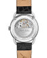 ფოტო #3 პროდუქტის LIMITED EDITION Men's Swiss Automatic Joseph Bulova Black Leather Strap Watch 38.5mm