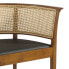 Stuhl aus Kunstleder Rattan und Walnuss